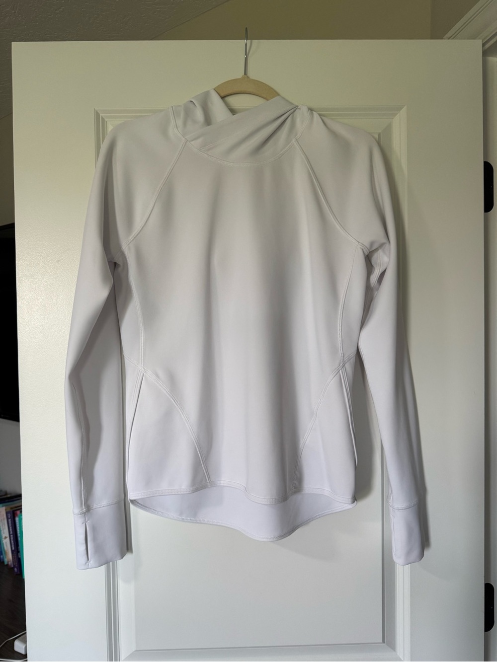 Cutter & Buck White Long-Sleeve Hooded Performance Top